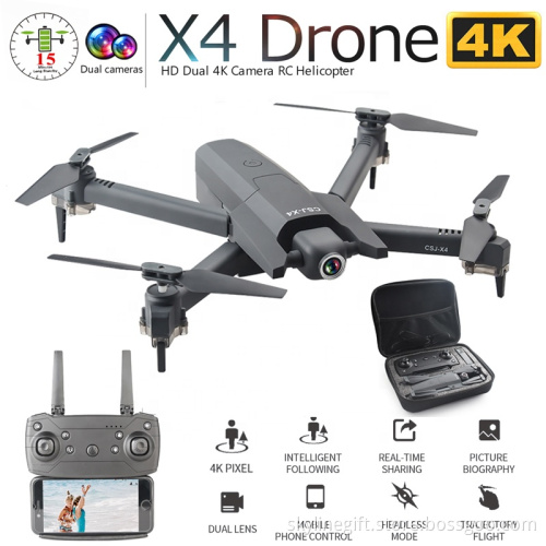 CSJ X4 Foldable Profissional Drone with HD 4K Camera WiFi FPV Wide Angle Optical Flow RC Quadcopter Christmas present Toys